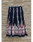 Vintage εμπριμέ wrap φούστα midi 