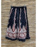 Vintage εμπριμέ wrap φούστα midi 