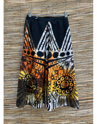 Vintage εμπριμέ wrap φούστα midi 