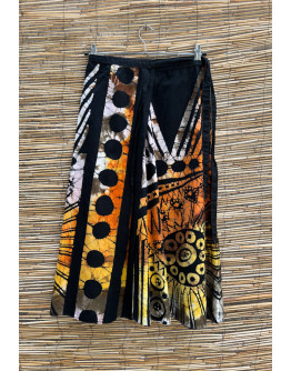 Vintage εμπριμέ wrap φούστα midi 