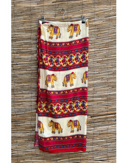 Vintage εμπριμέ wrap φούστα maxi 