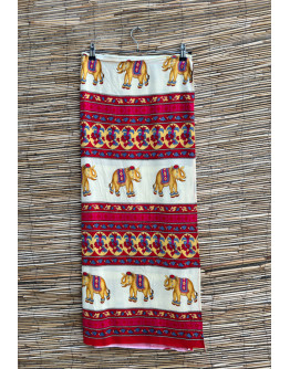 Vintage εμπριμέ wrap φούστα maxi 
