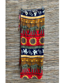 Vintage εμπριμέ wrap φούστα maxi 