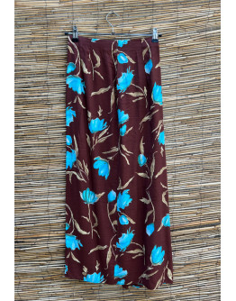 Vintage φλοράλ wrap φούστα maxi 