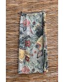 Vintage printed wrap skirt midi