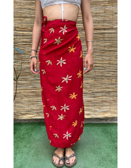 Vintage floral wrap skirt maxi XL