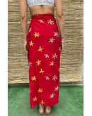 Vintage floral wrap skirt maxi XL