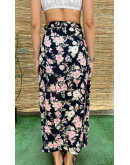 Vintage floral wrap skirt maxi