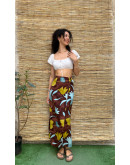 Vintage floral wrap skirt maxi S