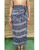 Vintage printed wrap skirt maxi M