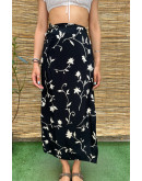 Vintage floral wrap skirt maxi L