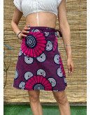 Vintage εμπριμέ wrap φούστα mini 