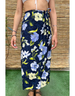 Vintage floral wrap skirt midi XS