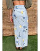 Vintage floral wrap skirt maxi M