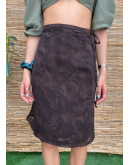 Vintage floral wrap skirt mini 