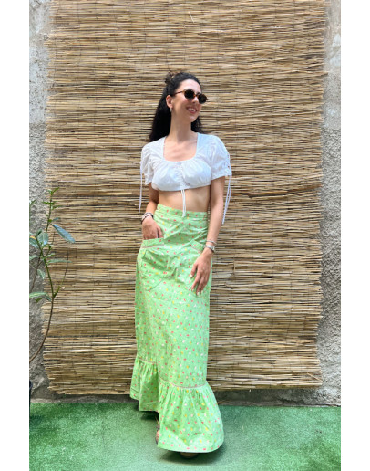 Vintage floral skirt maxi XS