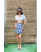 Vintage printed wrap skirt mini