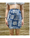 Vintage printed wrap skirt mini