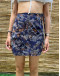 Vintage silk printed wrap skirt mini
