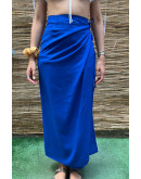 Vintage blue wrap skirt maxi