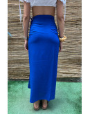Vintage blue wrap skirt maxi