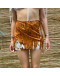 Vintage silk printed wrap skirt mini