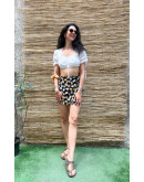 Vintage floral wrap skirt mini