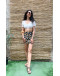 Vintage floral wrap skirt mini