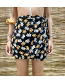 Vintage floral wrap skirt mini