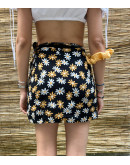 Vintage floral wrap skirt mini