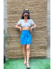 Vintage linen wrap skirt mini S