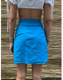 Vintage linen wrap skirt mini S