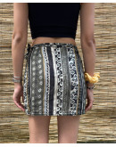 Vintage printed wrap skirt mini