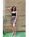 Vintage printed wrap skirt mini