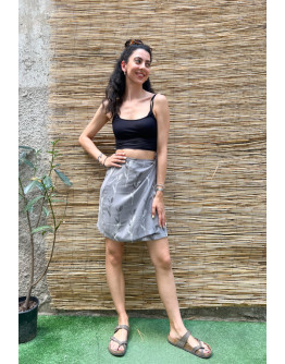 Vintage floral wrap skirt mini