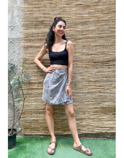 Vintage floral wrap skirt mini