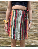 Vintage stripped wrap skirt mini