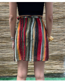 Vintage stripped wrap skirt mini