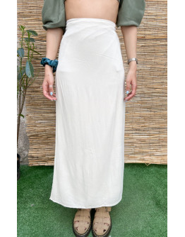 Vintage white wrap skirt maxi 