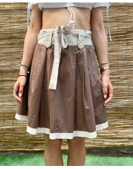 Vintage brown skirt mini L-XL
