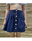 Vintage μπλέ denim φούστα mini M
