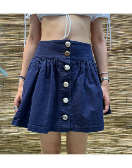 Vintage μπλέ denim φούστα mini M