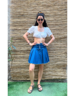 Vintage denim φούστα mini L