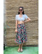 Vintage floral skirt midi S