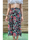 Vintage floral skirt midi S