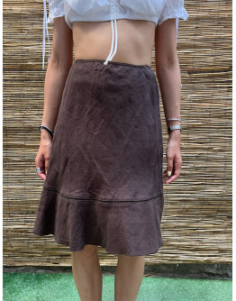 Vintage λινή φούστα midi S