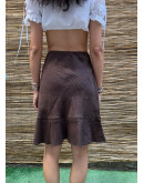 Vintage linen skirt midi S