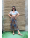 Vintage printed skirt maxi XL