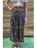 Vintage printed skirt maxi XL