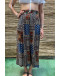 Vintage printed skirt maxi XL